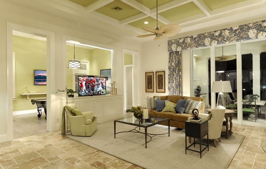 The game room in the Delfina is one of our luxury home options.
