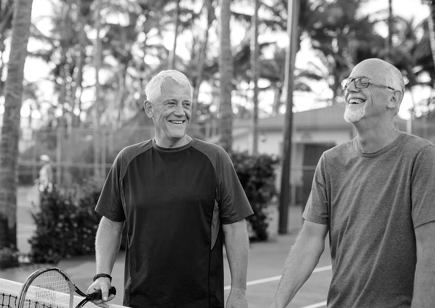 Friends playing tennis-1