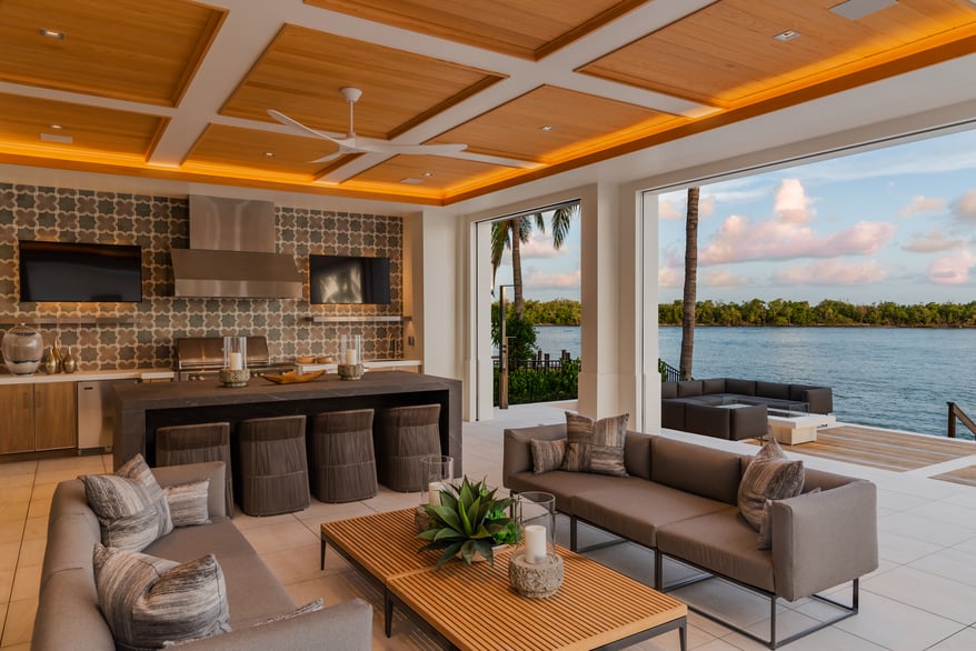luxury outdoor living space
