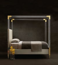 Bernhardt Aiden Acrylic Canopy Upholstered Bed