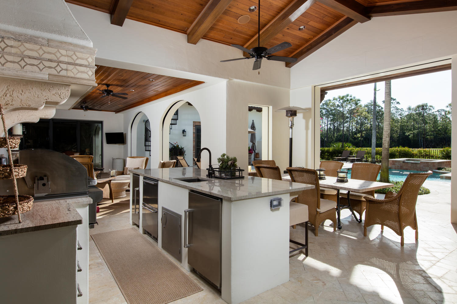 Luxury outdoor kitchens are on the list of must-haves for your outdoor living space.
